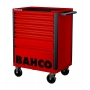 BAHCO E72 line 7 fiókos üres szerszámkocsi (RAL-3001) piros