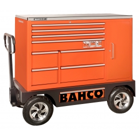BAHCO Mobil XXL 9 fiókos üres szerszámkocsi oldalszekrénnyel (RAL-2009) narancssárga