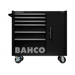 BAHCO C75 6 fiókos üres szerszámkocsi, oldalszekrénnyel (RAL-9005) fekete