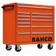 BAHCO C75 12 fiókos üres szerszámkocsi (RAL-2009) narancssárga