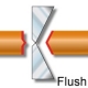 LINDSTROM Homlokcsípő, fordított szögű, vágókapacitás: 0,2-0,8mm, vágáskép: Flush