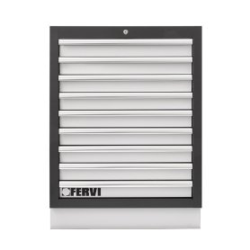 FERVI Szerszámos szekrény, 9 fiókkal 680x458x910 mm