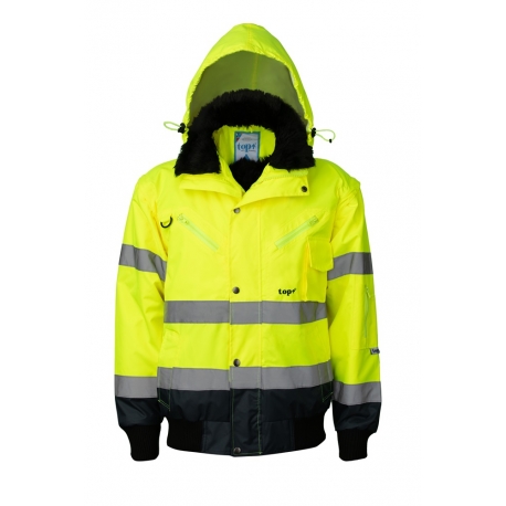 TOP HAWK Fluo Hi-Vis 3 in 1 dzseki, sárga L