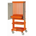 BAHCO 2 ajtós gurulós szekrény (narancssárga)