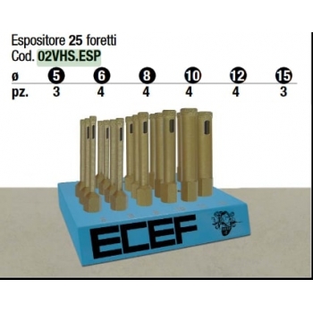 ECEF Gyémántfúró nedves 5-15mm-ig 22 részes
