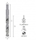 ECEF Fémcsigafúró 11,00 mm redukált szár (10 mm) HSS köszörült 135° profi, TeKno Xp, DIN338