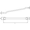 BAHCO csillagkulcs, 15° hajlított, 19/32"-11/16"