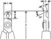 LINDSTROM Elektronikai csípőfogó 20°, rövid fejű, vágási kapacitás: 0,2-1,2mm