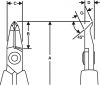 LINDSTROM Elektronikai csípőfogó 45°, hosszú fejjel, vágási kapacitás: 0,2-1.0mm, vágáskép: Flush