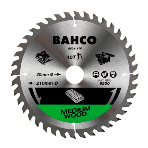 BAHCO (anno SANDVIK) Körfűrész tárcsa vidiás, 140 mm, finom vágáshoz fára, F=sűrű fogazattal