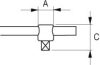 BAHCO 1" Csúszó T-fej, 78x78x78 mm