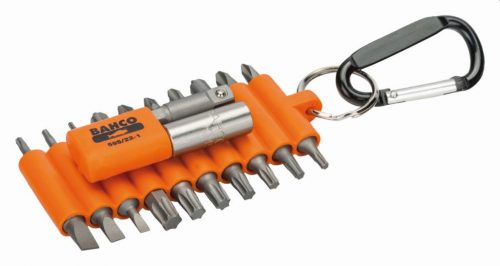 BAHCO 22 darabos bitkészlet Lapos, PH, PZ, TORX®, bittartó és 1/4" dugókulcs átalakító