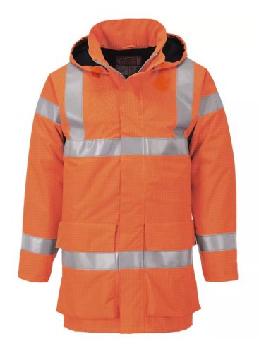 Bizflame Rain Hi-Vis antisztatikus FR esődzseki S774 PORTWEST Szín: narancs, Méret: XL