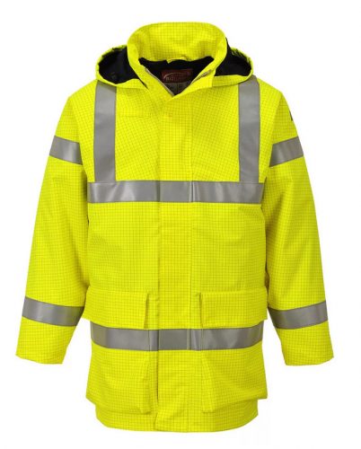 Bizflame Rain Hi-Vis antisztatikus FR esődzseki S774 PORTWEST Szín: sárga, Méret: 3XL