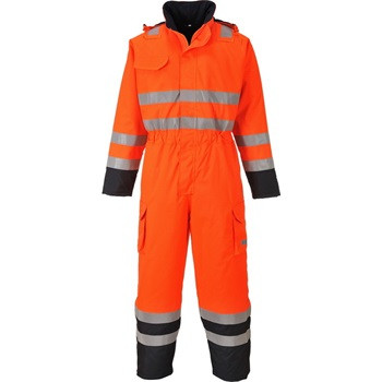 Bizflame Rain Hi-Vis antisztatikus FR overál S775 PORTWEST Szín: narancs / tengerész, Méret: M