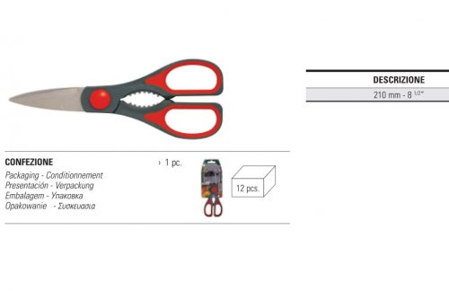 ECEF Olló rozsdamentes pengével 210 mm