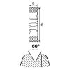 ECEF Menetmetsző finommenet HSS M 6x0,75x20