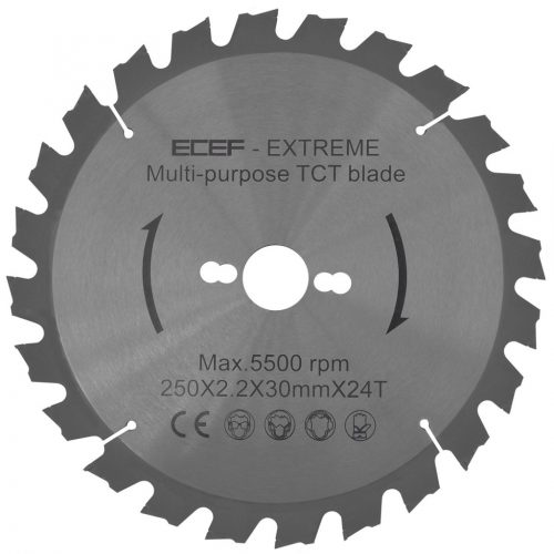 ECEF Multifunkciós Körfűrész tárcsa, fára és fémre 250 mm