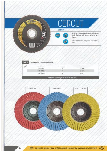 Lamellás csiszolókorong 125/Z40 Kerámia extra CerCut RED