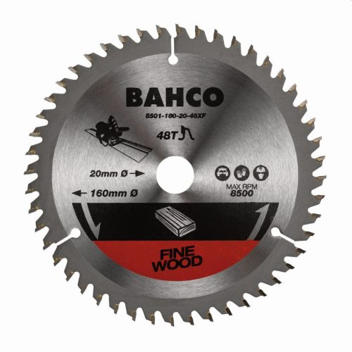 BAHCO (anno SANDVIK) Körfűrész tárcsa vidiás, 160 mm, finom vágáshoz fára, XF=extra sűrű fogazattal