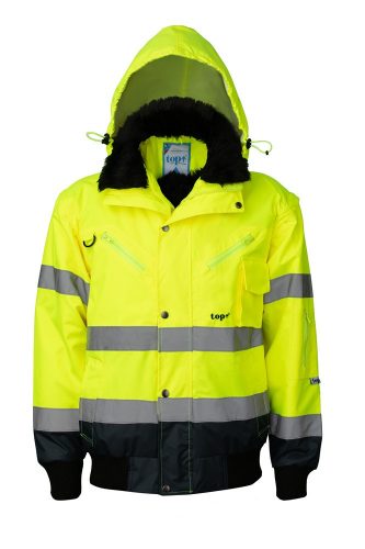 TOP HAWK Fluo Hi-Vis 3 in 1 dzseki, sárga L